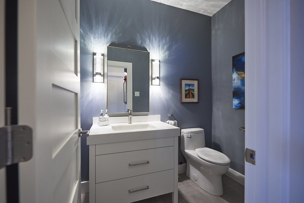 Maple Street Powder Room Cabinetry – Artistic Kitchens